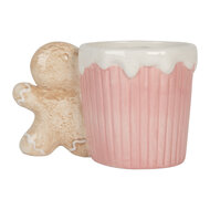 Clayre & Eef | Mok Roze Bruin 15x10x10 cm / 350 ml | 6CEMU0199