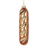 Clayre & Eef | Kersthanger Bruin Goudkleurig 4x3x15 cm | 6GL5233