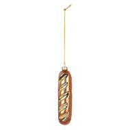 Clayre & Eef | Kersthanger Bruin Goudkleurig 4x3x15 cm | 6GL5233