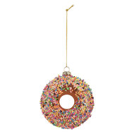 Clayre & Eef | Kersthanger Bruin Roze ø 10x4 cm | 6GL5254