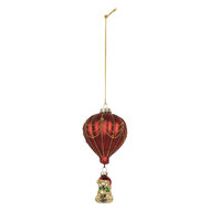 Clayre & Eef | Kersthanger Rood Goudkleurig ø 7x15 cm | 6GL5255