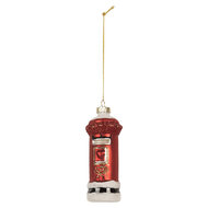 Clayre &amp; Eef   | Kersthanger Rood Wit &oslash; 4x11 cm | 6GL5256