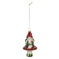 Clayre & Eef | Kersthanger Rood Groen 7x6x13 cm | 6GL5263