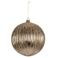 Clayre & Eef | Kerstbal Transparant Zilverkleurig ø 15x15 cm | 6GL5275