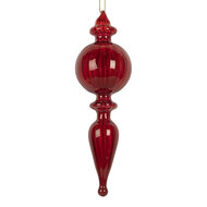 Clayre & Eef | Kerstbal Rood ø 5x17 cm | 6GL5288