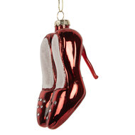 Clayre & Eef | Kersthanger Rood Wit 6x6x10 cm | 6GL5313