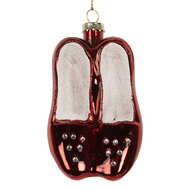Clayre & Eef | Kersthanger Rood Wit 6x6x10 cm | 6GL5313