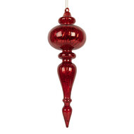 Clayre & Eef | Kerstbal Rood ø 9x28 cm | 6GL5315