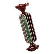 Clayre & Eef | Kersthanger Rood Groen ø 4x15 cm | 6GL5320
