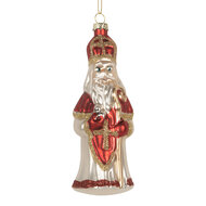 Clayre &amp; Eef   | Kersthanger Rood Wit 5x5x15 cm | 6GL5324