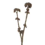 Clayre & Eef | Decoratie tak met bloemen Grijs Groen 6x6x58 cm | 6PL0399G