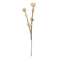 Clayre & Eef | Decoratie tak met bloemen Wit Groen 6x6x58 cm | 6PL0399W
