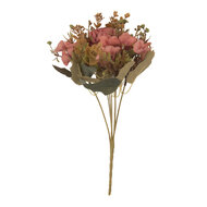 Clayre & Eef | Decoratie tak met bloemen Roze Groen 12x10x29 cm | 6PL0401P