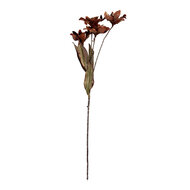 Clayre & Eef | Decoratie tak met bloemen Oranje Groen 8x5x60 cm | 6PL0403O