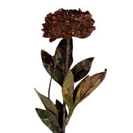 Clayre & Eef | Kunstbloem Rood Groen 10x10x65 cm | 6PL0405BU