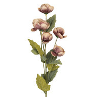 Clayre & Eef | Decoratie tak met bloemen Paars Groen 10x10x63 cm | 6PL0409PA