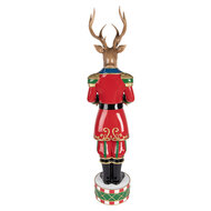 Clayre &amp; Eef   | Decoratie Rendier Bruin Rood 25x22x82 cm | 5PR0155