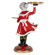 Clayre &amp; Eef   | Kerstdecoratie Kerstvrouw Rood Wit 47x32x62 cm | 5PR0188