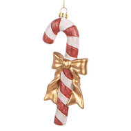 Clayre &amp; Eef   | Decoratie hanger Zuurstok Rood Wit 8x3x18 cm | 66084