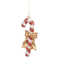 Clayre &amp; Eef   | Decoratie hanger Zuurstok Rood Wit 8x3x18 cm | 66084