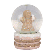 Clayre &amp; Eef   | Sneeuwbol Bruin Transparant &oslash; 5x7 cm | 66086