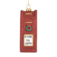 Clayre &amp; Eef   | Decoratie Hanger Brievenbus Rood Wit 5x4x11 cm | 66091