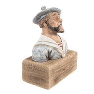 Clayre &amp; Eef   | Decoratie Matroos Blauw Bruin 19x11x24 cm | 6H2426