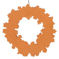 Clayre & Eef | Decoratie hanger Krans Bruin Wit ø 18x2 cm | 6PR5320