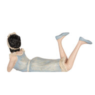 Clayre & Eef | Decoratie Vrouw Beige Blauw 26x12x9 cm | 6PR5559