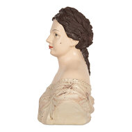 Clayre & Eef | Decoratie Buste Vrouw Beige Bruin 18x11x21 cm | 6PR5562