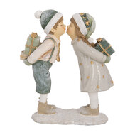 Clayre &amp; Eef   | Kerstdecoratie Kinderen Beige Groen 15x6x18 cm | 6PR5651