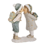 Clayre &amp; Eef   | Kerstdecoratie Kinderen Beige Groen 15x6x18 cm | 6PR5651