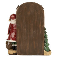 Clayre & Eef | Kerstdecoratie Kerstman Rood Bruin 18x7x20 cm | 6PR5670