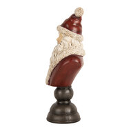 Clayre & Eef | Kerstdecoratie Kerstman Rood Wit 11x8x22 cm | 6PR5673