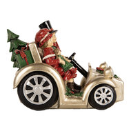 Clayre &amp; Eef   | Decoratie Kinderen in auto Goudkleurig Rood 22x14x16 cm | 6PR5675