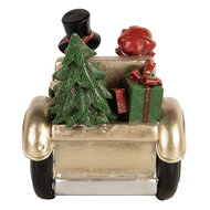 Clayre &amp; Eef   | Decoratie Kinderen in auto Goudkleurig Rood 22x14x16 cm | 6PR5675
