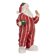 Clayre &amp; Eef   | Kerstdecoratie Kerstman Rood Wit 18x11x31 cm | 6PR5760