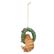Clayre & Eef | Decoratie hanger Kat Bruin Groen 6x5x9 cm | 6PR5314