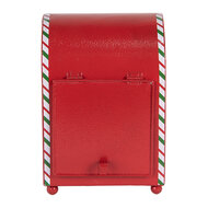 Clayre & Eef | Brievenbus Rood Wit 14x13x19 cm | 6Y5800
