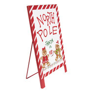 Clayre &amp; Eef   | Tekstbord Wit Rood 29x16x51 cm | 6Y5801