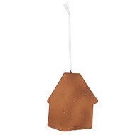 Clayre & Eef | Decoratie hanger huisje Roze Groen 9x1x10 cm | 6PR5335