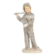 Clayre & Eef | Kerstdecoratie Kinderen set van 2 Grijs 8x5x15 cm | 6PR5921