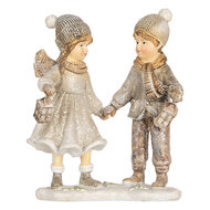 Clayre & Eef | Decoratie Kinderen Grijs Beige 10x6x13 cm | 6PR5922