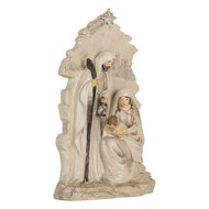 Clayre & Eef | Kerstdecoratie Kerstgroep Beige Wit 15x7x24 cm | 6PR5923