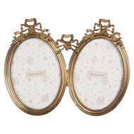 Clayre & Eef | Fotolijst Goudkleurig 21x2x16 cm / 9x13 cm (2) | 2F1290
