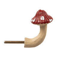 Clayre & Eef | Deurknop Rood Beige 3x4x6 cm / S3 cm | 66263