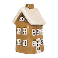 Clayre &amp; Eef   | Decoratie Huisje Bruin Beige 8x7x14 cm | 6CE2183
