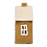 Clayre & Eef | Decoratie Huisje Bruin Beige 12x8x18 cm | 6CE2187