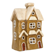 Clayre & Eef | Decoratie Huis Bruin Beige 23x15x33 cm | 6MG0123