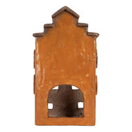 Clayre &amp; Eef   | Decoratie Huisje Oranje Grijs 20x15x34 cm | 6MG0124